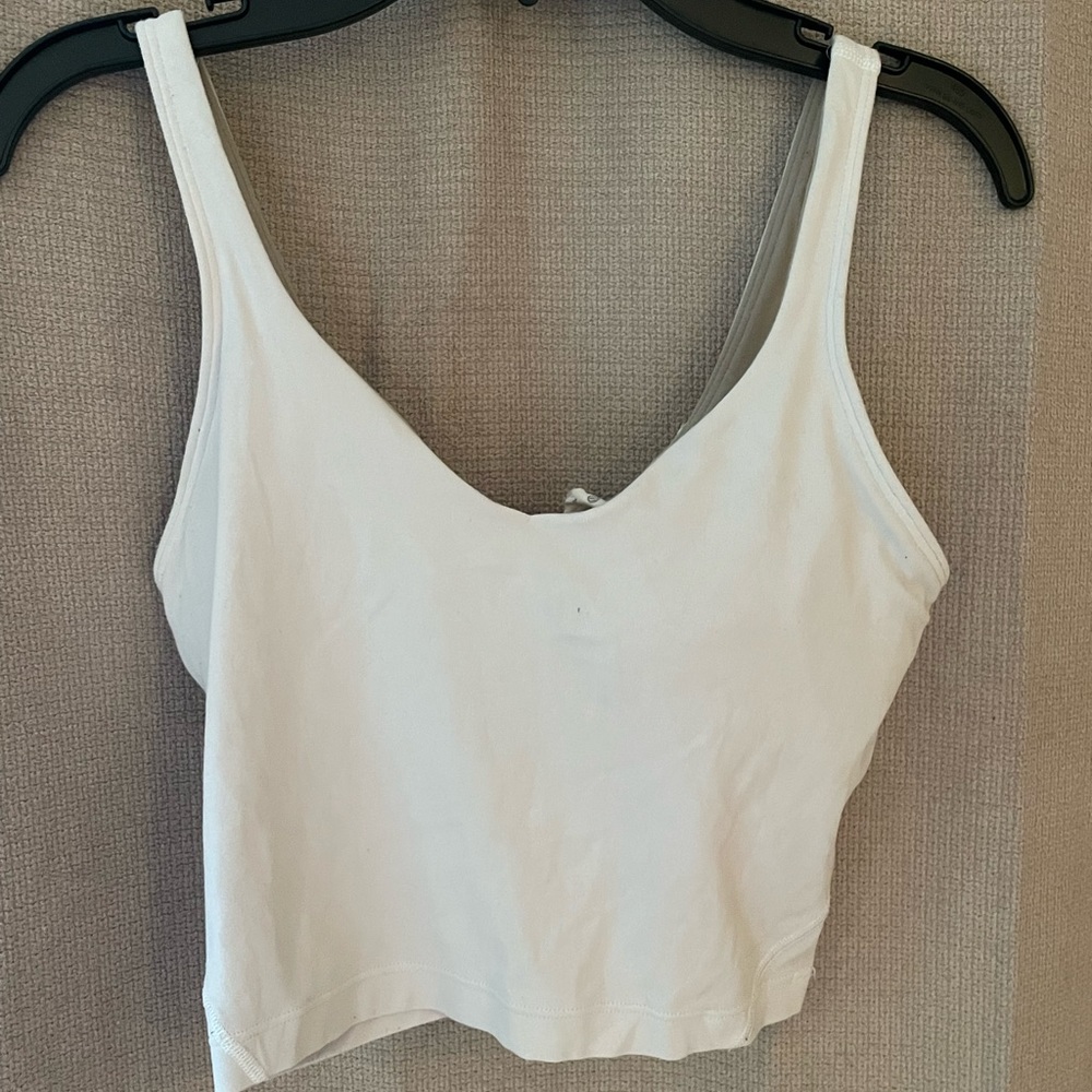 White Align Tank Top